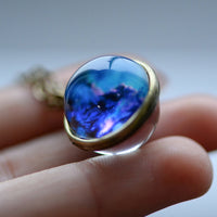 Nebula Galaxy Glass art Necklace